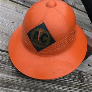 Allis Chalmers Pith Helmet, Vintage Tractor Advertising Hat, AC Sign, Equipment Vintage Allis Chalmers, AC Hard Hat AC Tractor Hat