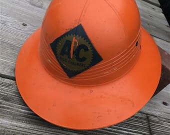 Allis Chalmers Pith Helmet, Vintage Tractor Advertising Hat, AC Sign, Equipment