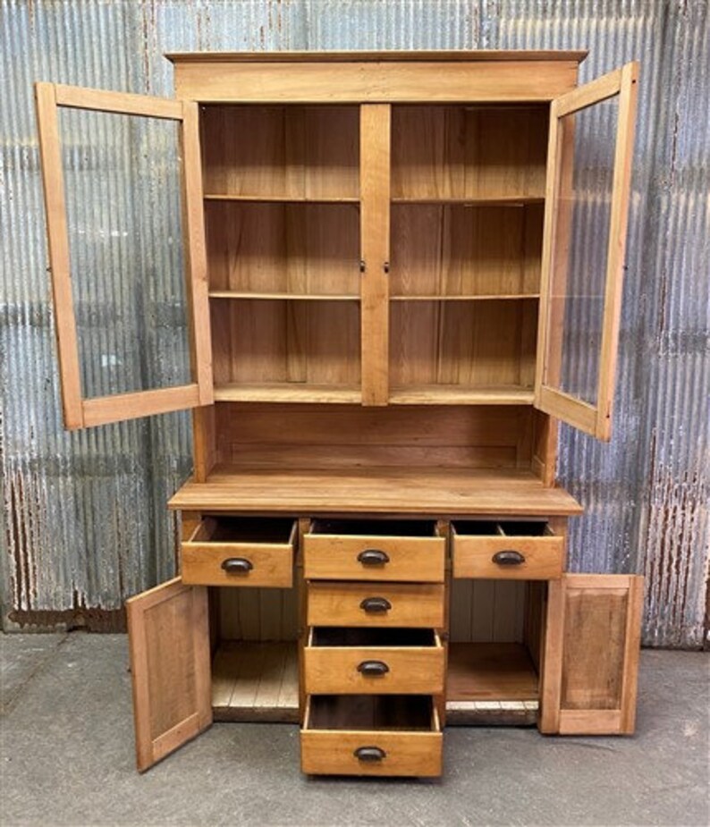 Multi Drawer Step Back Vintage Kitchen Cupboard Etsy