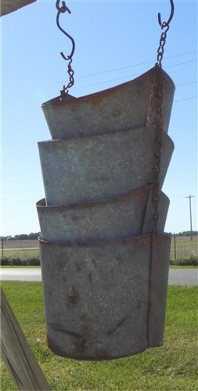 Bucket Flex Spout Galvanized Tin Grain Auger Discharge Spout Etsy