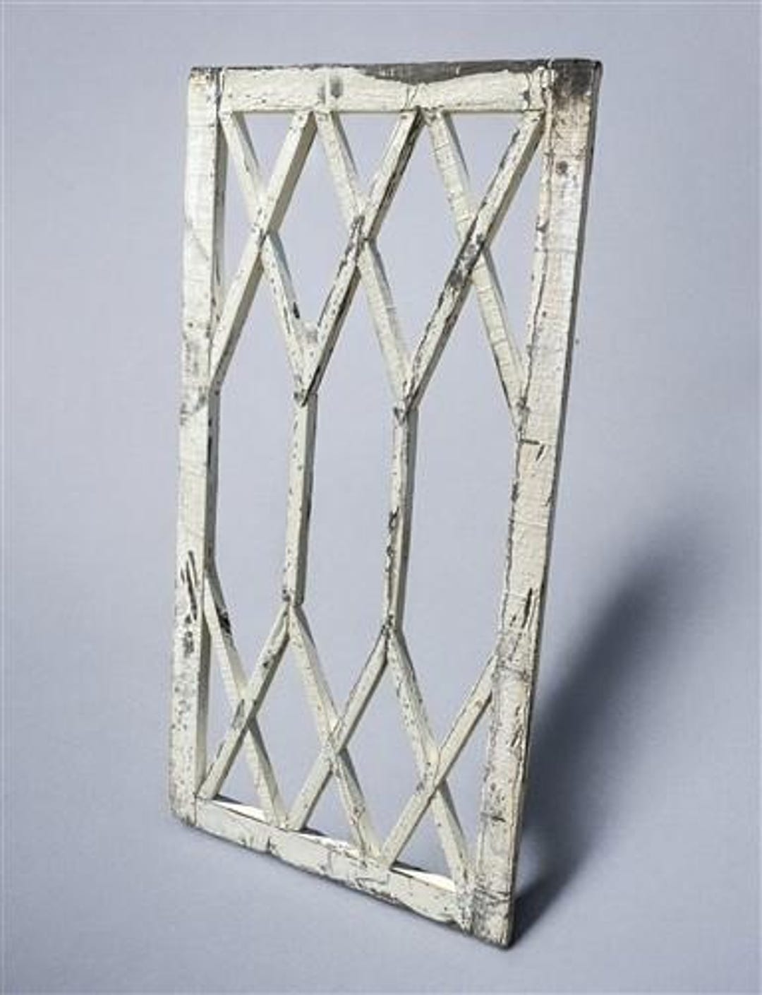 White Diamond Transom Window Frame, Wood Decorative Panel ...