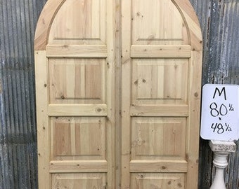 Arched French Double Doors (48.5x80.5) European Styled Doors, Panel Doors M1