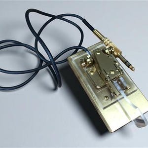 Llave telegráfica Schurr fabricada en Alemania Occidental, código Morse, radioaficionado, L