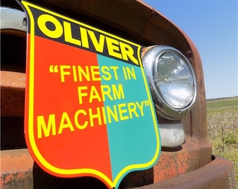 Oliver Farm Machinery Sign, Metal Porcelain Advertising Sign, Machinery Sign Oliver Sign, Farm Sign, Machinery Sign, Metal Porcelain Sign