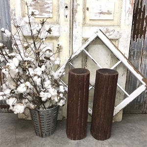 Pair Vintage Carved Wood Pillar Architectural Salvage Candle Stand Holders a, Reclaimed Candle Stick, Rustic Home Decor, Shabby Chic