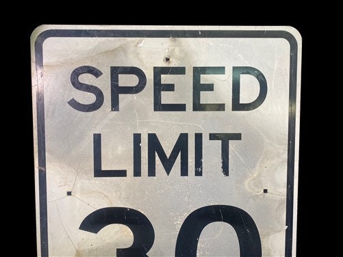 Speed Limit 30 Vintage Sign, 30x24 Vintage Metal Road Sign, G - Etsy