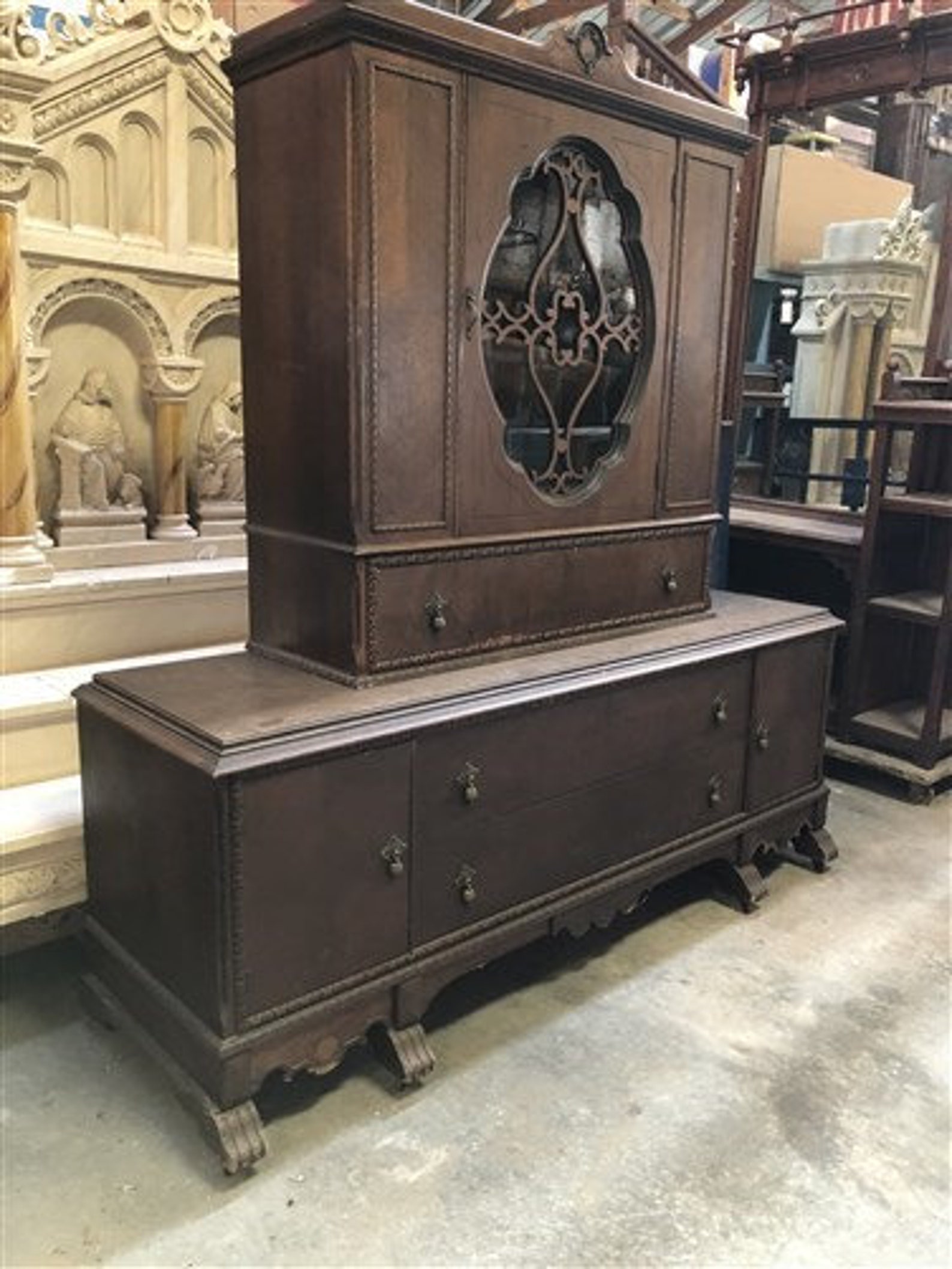 Walnut China Hutch Display Case China Kitchen Etsy