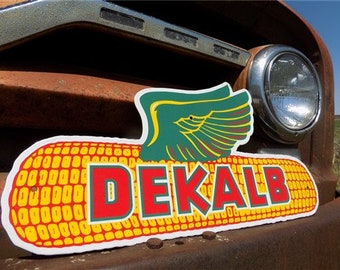 Dekalb Seed Corn Sign, Metal Porcelain Advertising Sign, Farm Seed Corn Sign Dekalb Sign, Seed Corn Sign, Metal Porcelain Sign, Advertising