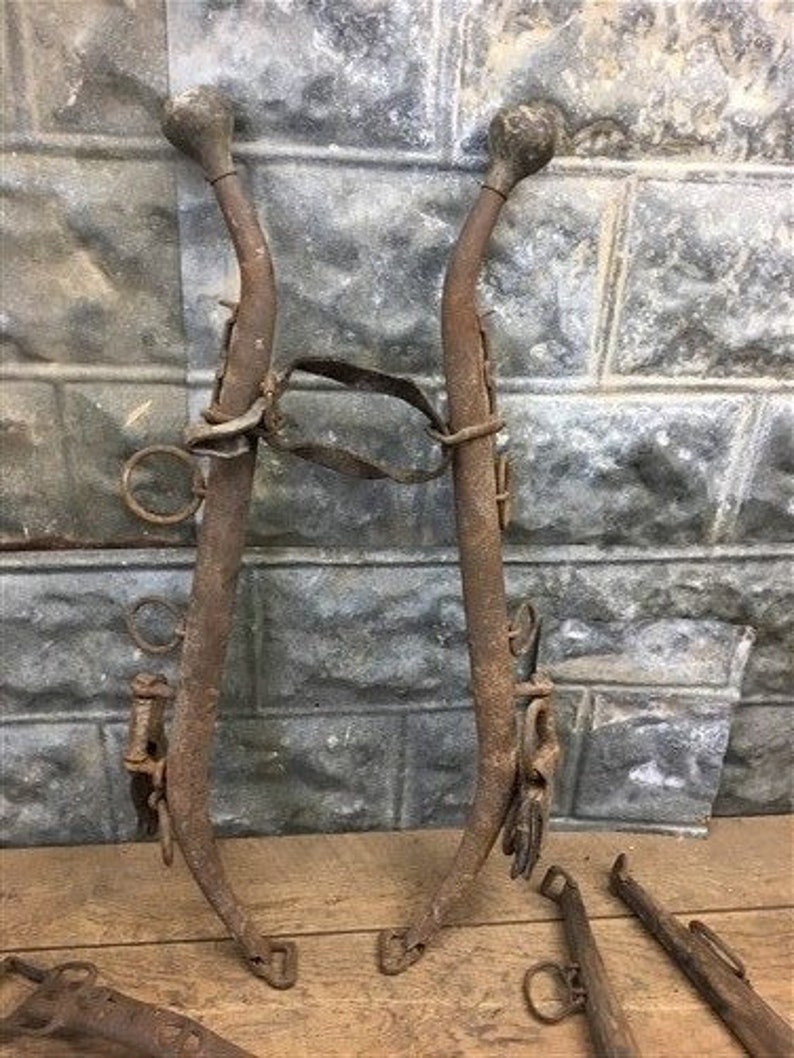 4 Horse Collar Harness Hames Brass Leather Bridle Tack Etsy