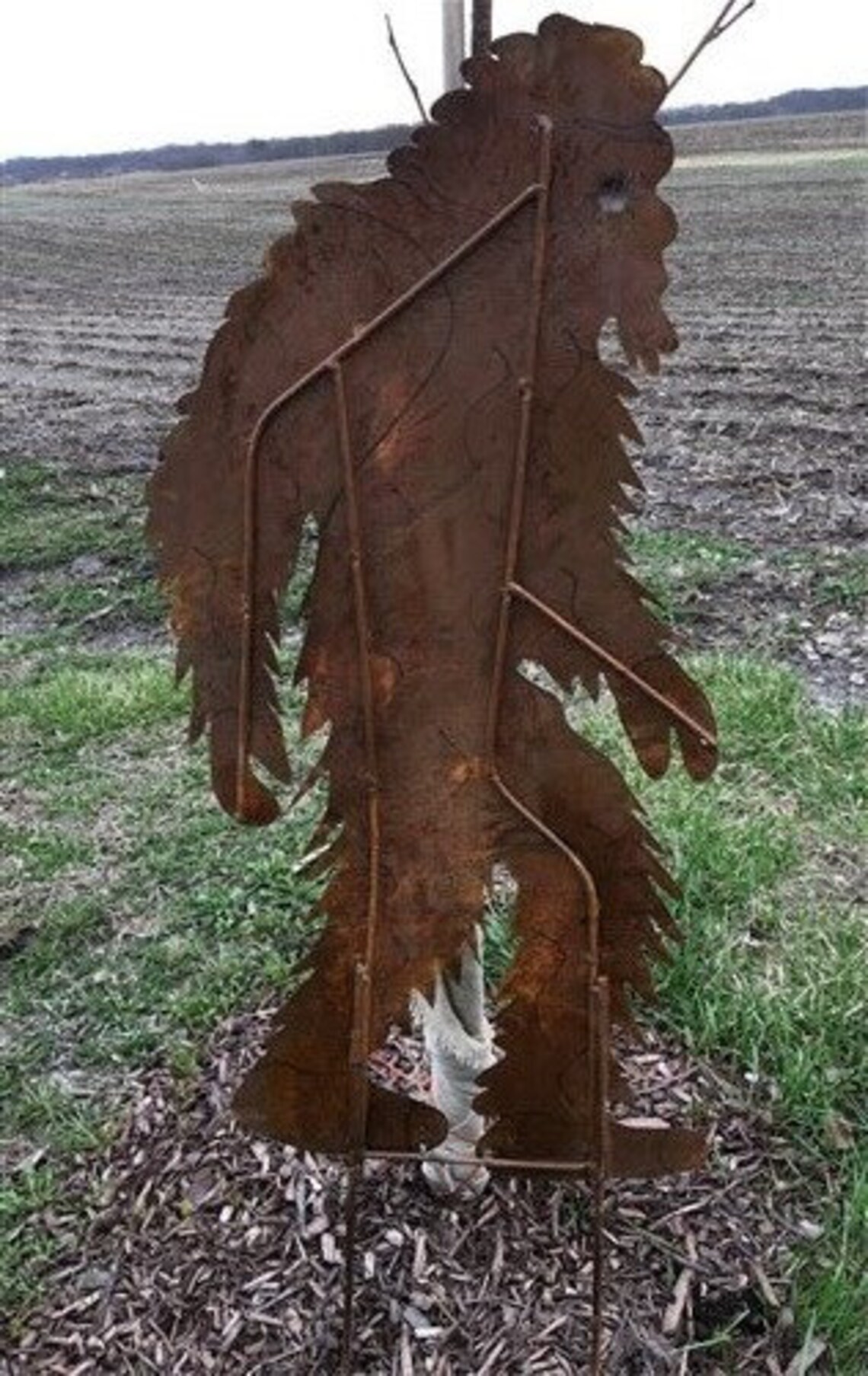 Small Bigfoot Metal Art Yard Stake Sign Rustic Yeti Sasquatch Etsy