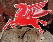 Pegasus Mobil Oil Gas Sign, Metal Porcelain Advertising Sign C,Pegasus Mobil Oil Advertising, Metal Porcelain Advertising Sign