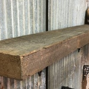 Floating Shelf, Solid Pine 2x6 Wood Fireplace Mantel, Wall Mount Rustic Beam B Rustic Floating Shelf, Pine Shelf, Floating Farmhouse Shelf