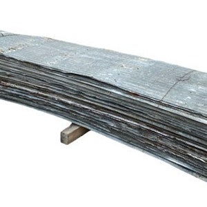 86 Sheets Barn Tin, Corrugated Metal Reclaimed Salvage, 10&#39; Long 1720 sq ft, A52, Barn Tin Siding, Galvanized, Rustic, Thin Ribbed