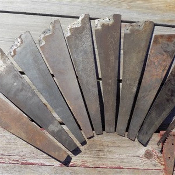 10 Hand Saw Blades for Folk Art Painting One Man Cross Cut Rustic Vintage A9,  Vintage Blades, Rustic Decor, Vintage Tools, Hand Saw Blades