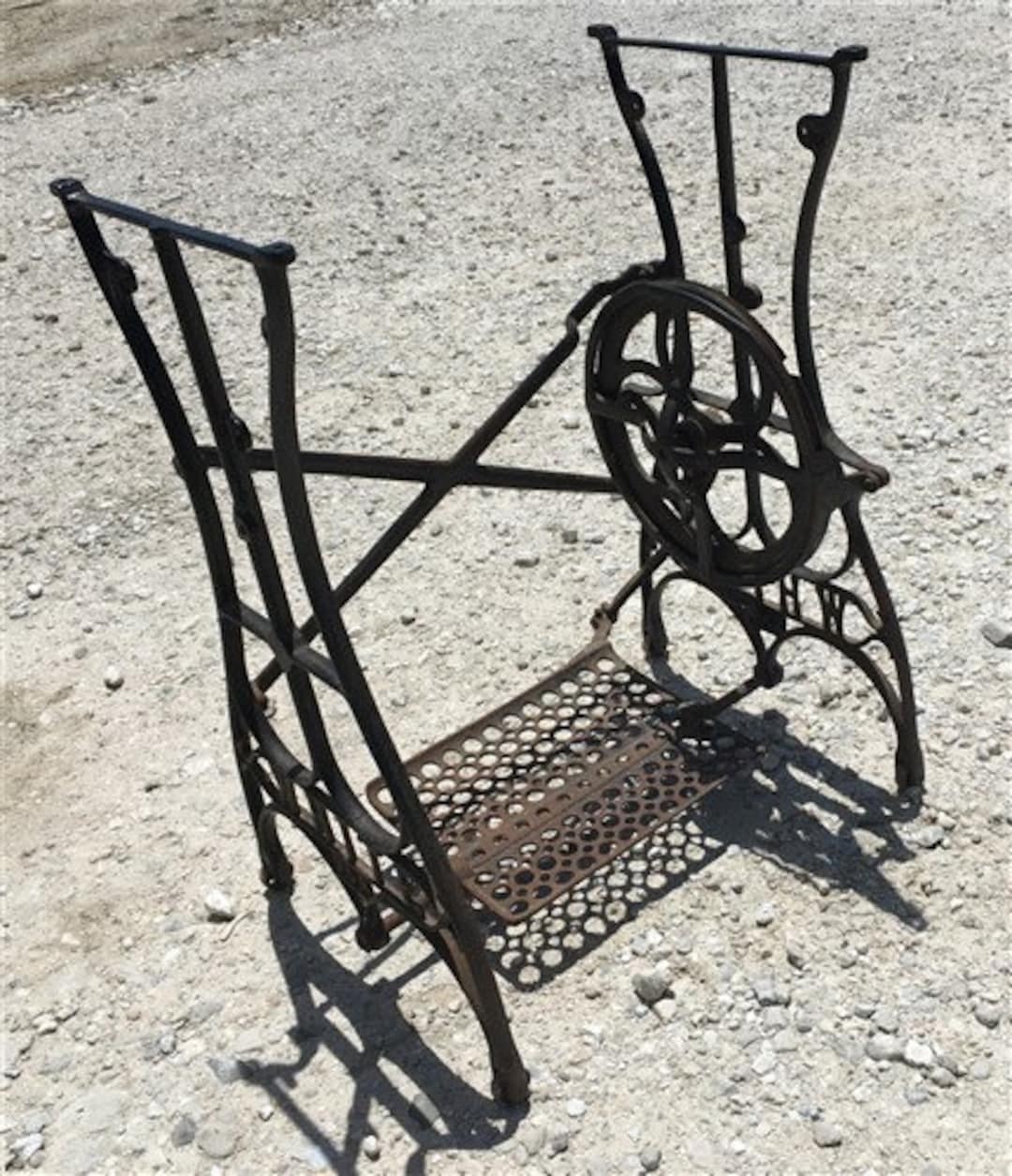 Antique Cast Iron Sewing Machine Stand Black Iron Treadle -  Norway