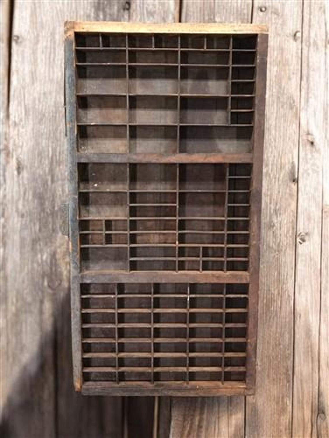 Printer Drawer Wood Block Typeset Tray, Letterpress Thimble Shell ...