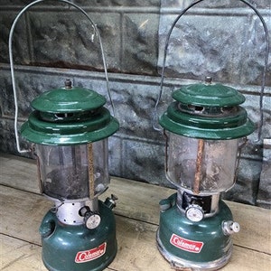 2 Coleman Lantern, 1972 Coleman Model 220H, 1971 Coleman 220F, Vintage Coleman, Coleman Lantern, 71 Lantern, 72 Lantern, Vintage Lanterns
