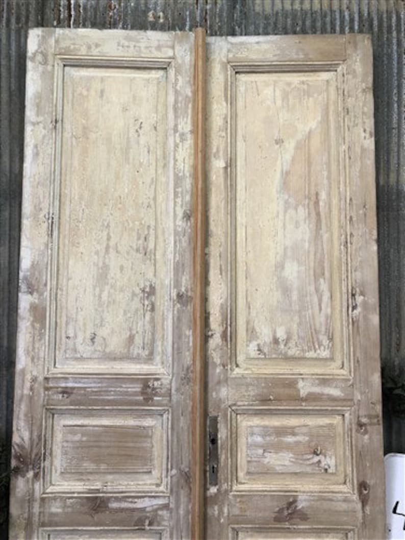 Antique French Double Doors 43x94 Raised Panel Doors Etsy