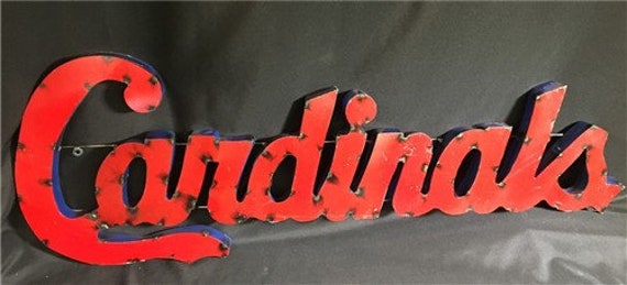 Cardinals Large 3D Metal Sign, St Louis MLB Advertising, Metal Art Sport Sign,