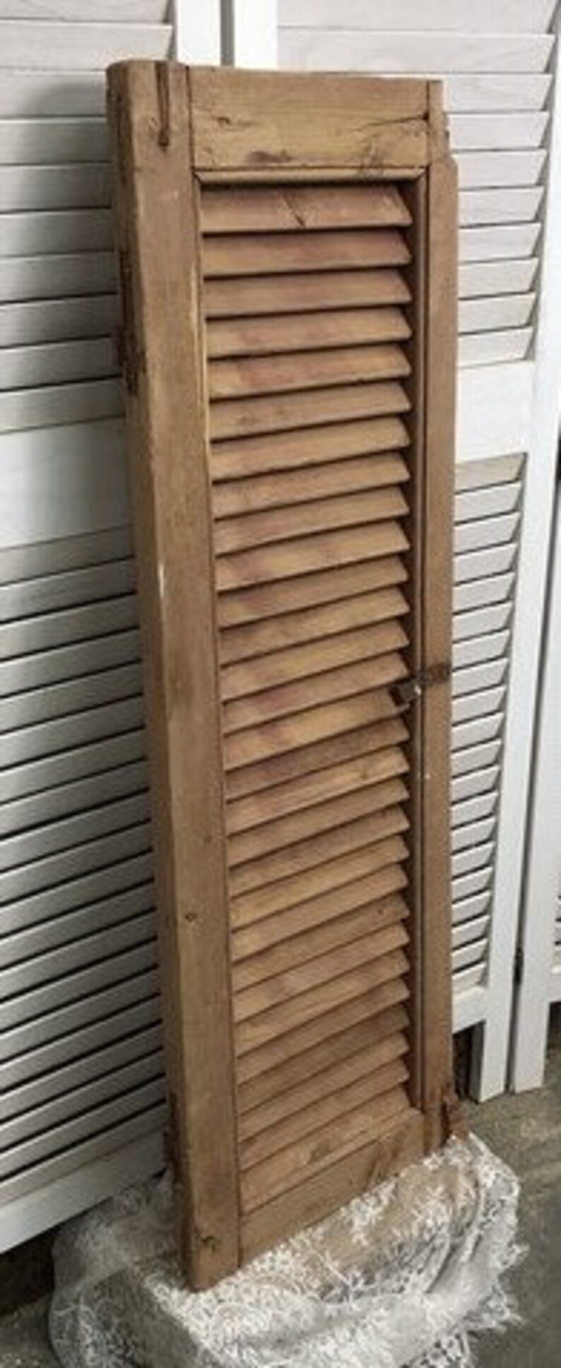Wood Shutter Victorian Window Louver Plantation Door Mission Etsy