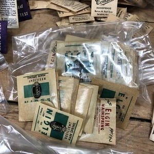 Watch Mainsprings Lot, NOS Watch Component Movement Parts, Replacement Parts image 9