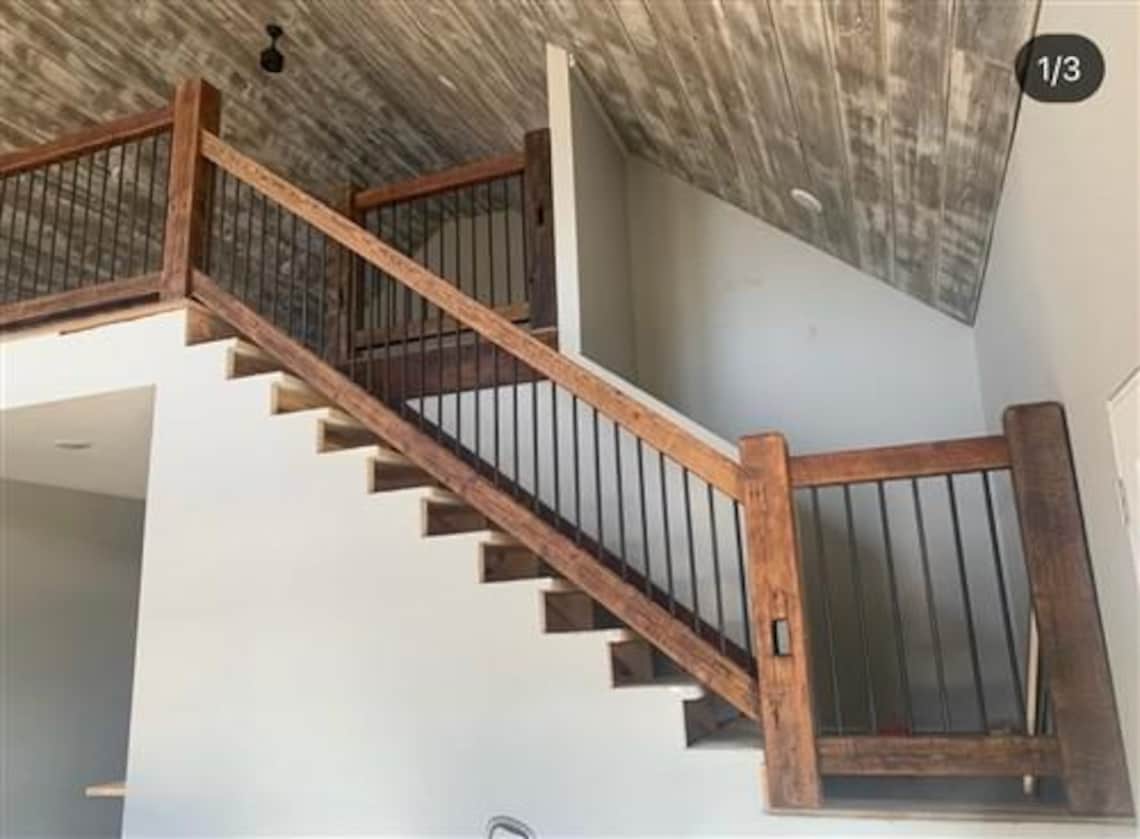 Country Style Railing Handcrafted Amish-made Custom Railing, Wood Railings, Rustic Decor ...