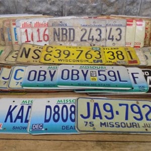 Set of 50 License Plates Lot Vintage Automobile Car Truck Tags JW,, Vintage License Plates, Vintage Car Tags, Truck Tags, License Plate Art