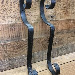2 Elegant Curved Shelf Brackets, Art Deco Clock Shelf Wall Mount Brackets,  Vintage Shelf Brackets, Decorative Brackets, Wall Mount Brackets