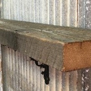 Estante flotante, Chimenea de madera de pino macizo 2x6 Repisa, Montaje en pared Viga rústica F Estante flotante rústico, Estante de pino, Estante flotante de granja
