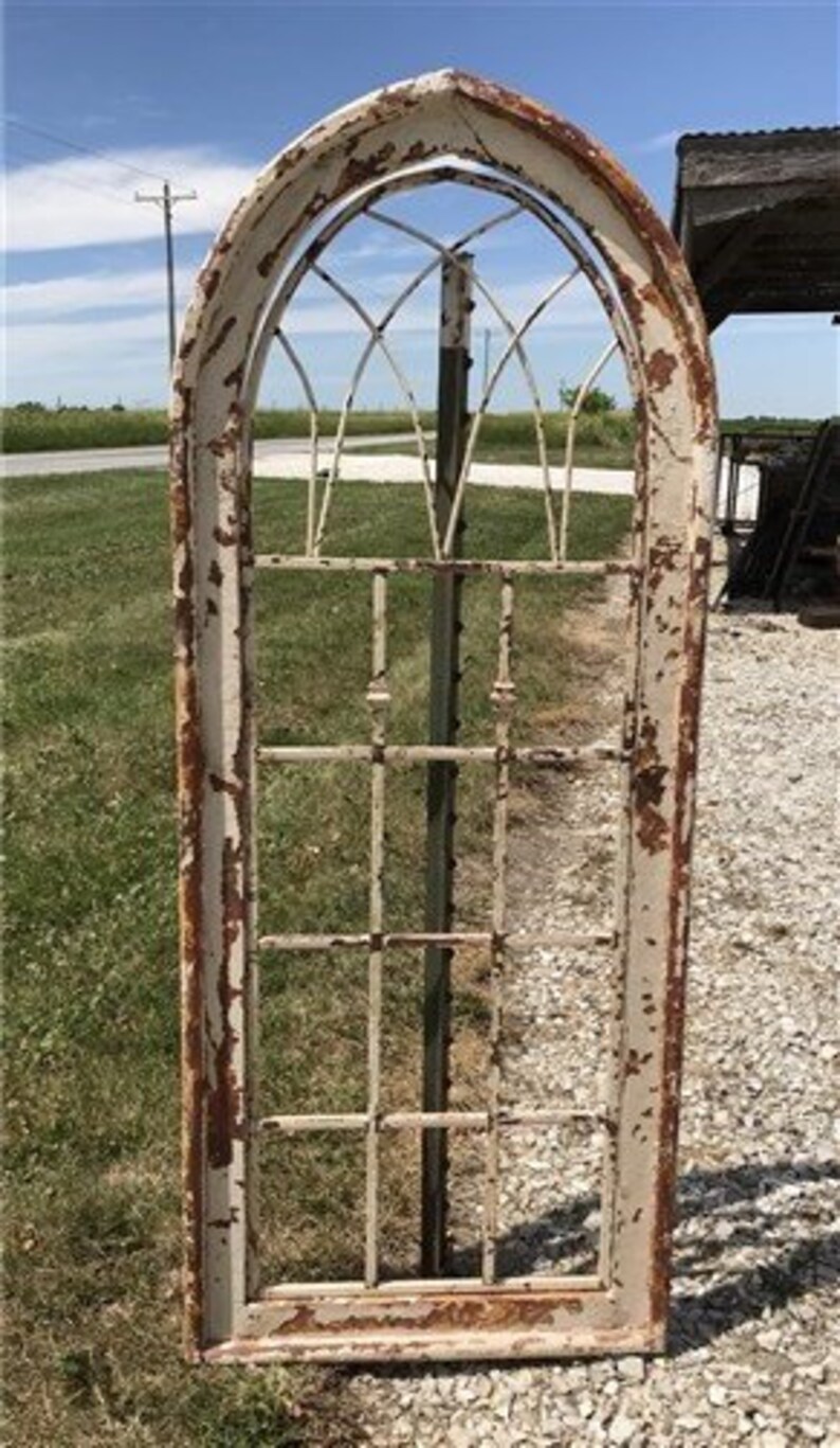 Wood Metal Architectural Window Wall Decor Arched Church Etsy