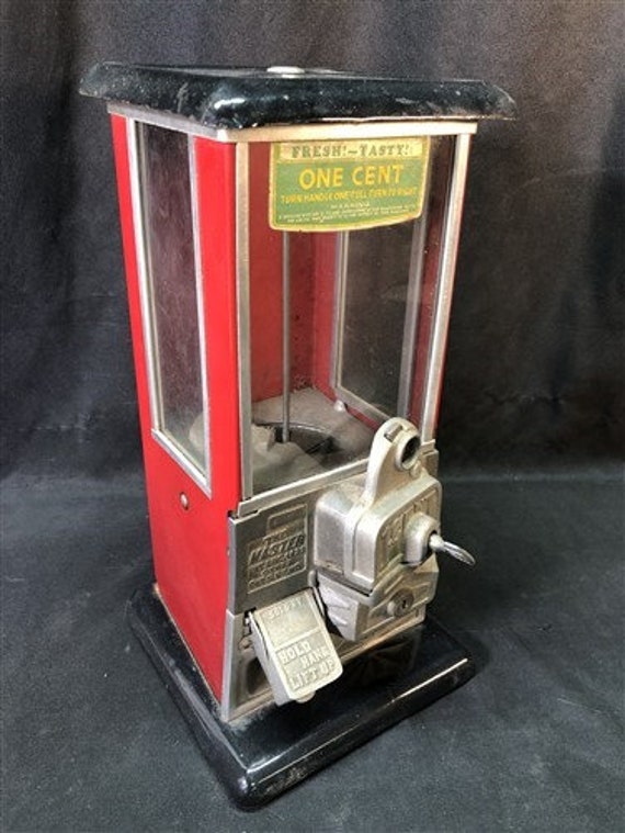 Pat 1923 Red the Master One Cent Penny Gumball Gum Peanut Vending