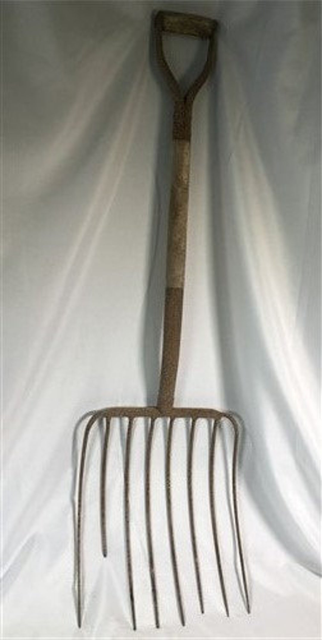 Rustic Pitchfork Vintage Wood Handle Farm Country Tool Barn Etsy