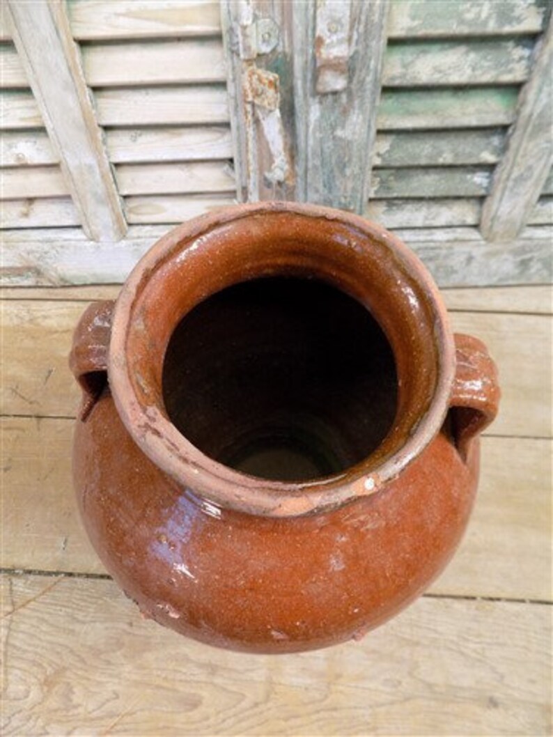 Antique Turkish Olive Jar Pot Vintage Terracotta Planter Etsy