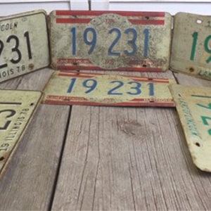 1976 1977 1978 Pairs Illinois Car License Plates 19 231, Consecutive Years, Vintage License Plates, Vintage Car Tags, Truck Tags, License Pl