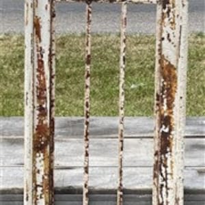 Rectangular Window Frame, Wood Metal Architectural Framer, Farmhouse Decor. Decorative Wall Hanging, Rustic Farmhouse Window Frame