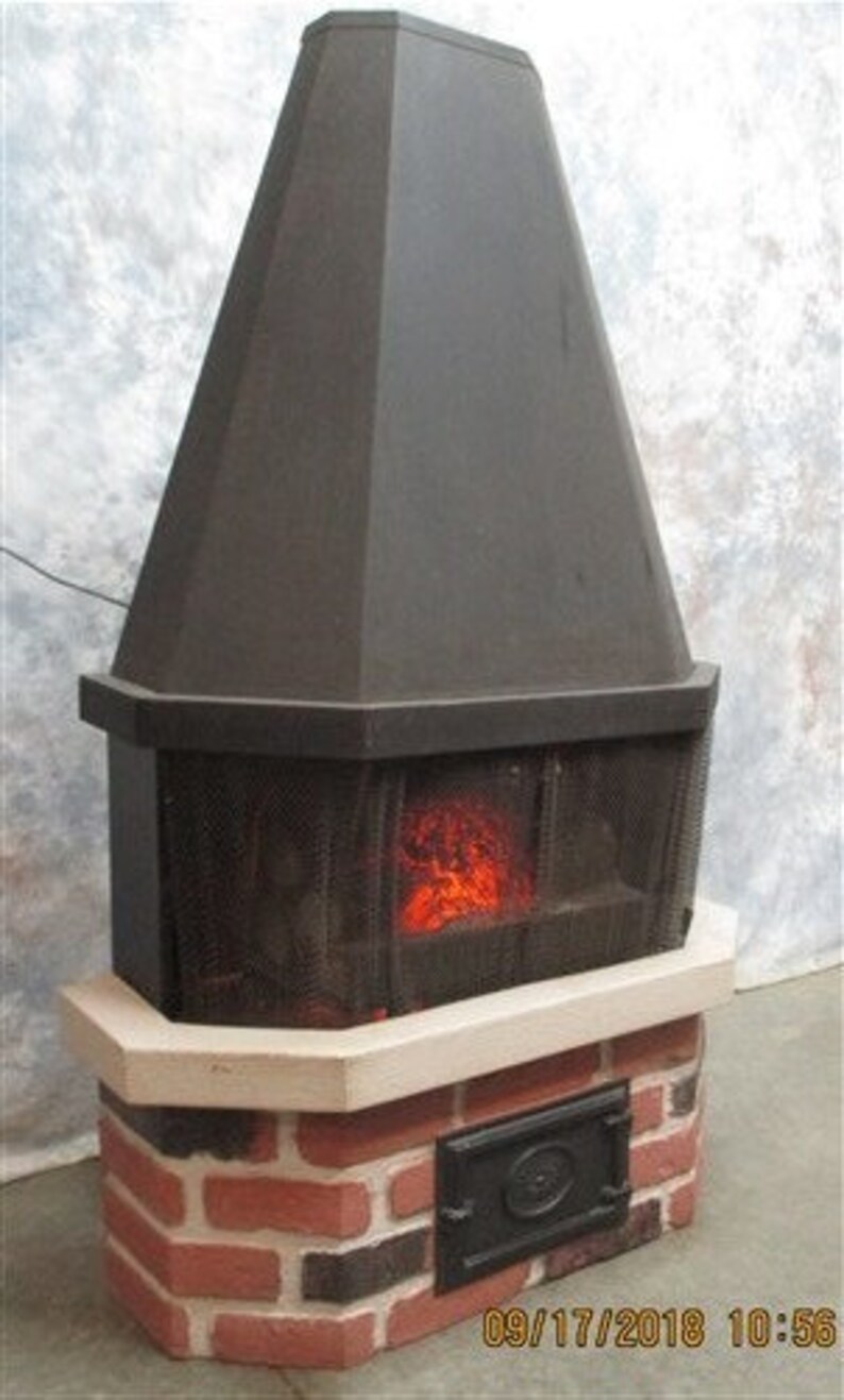 50s 60s 70s Electric Fireplace Heater Midcentury Small Space Room Vintage Mid Century Decor Home