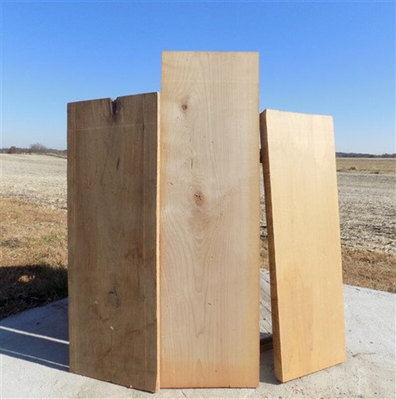 3 Raw Boards Natural Unfinished Sawn Wood Lumber Rustic Wood Etsy