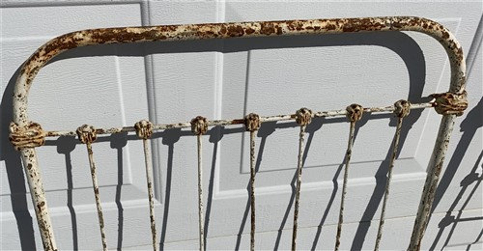 Vintage Cast Iron Toddler Bed Frame With Rails Fence Gate Etsy