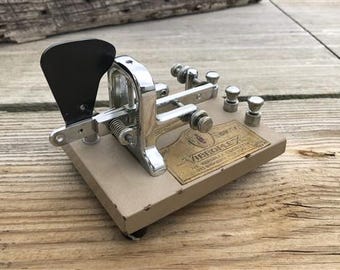 Telegraph Key, Morse Code, Vibrokeyer, Ham Radio, Iambic Paddles, Vibroplex, D