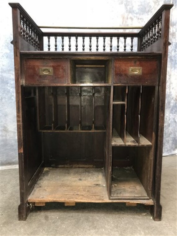 Walnut Clerk S Desk Antique Standing Desk Writing Study Etsy