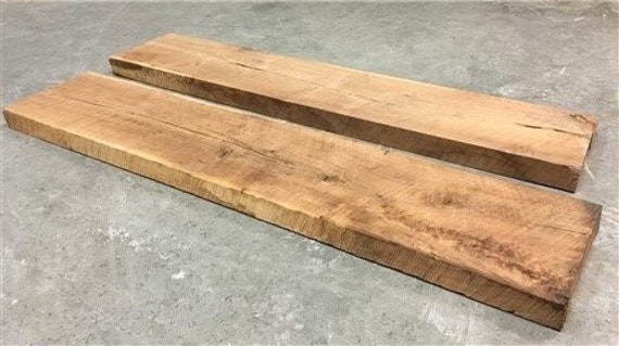 2 Raw Walnut Boards, Natural Unfinished Sawn Wood Lumber