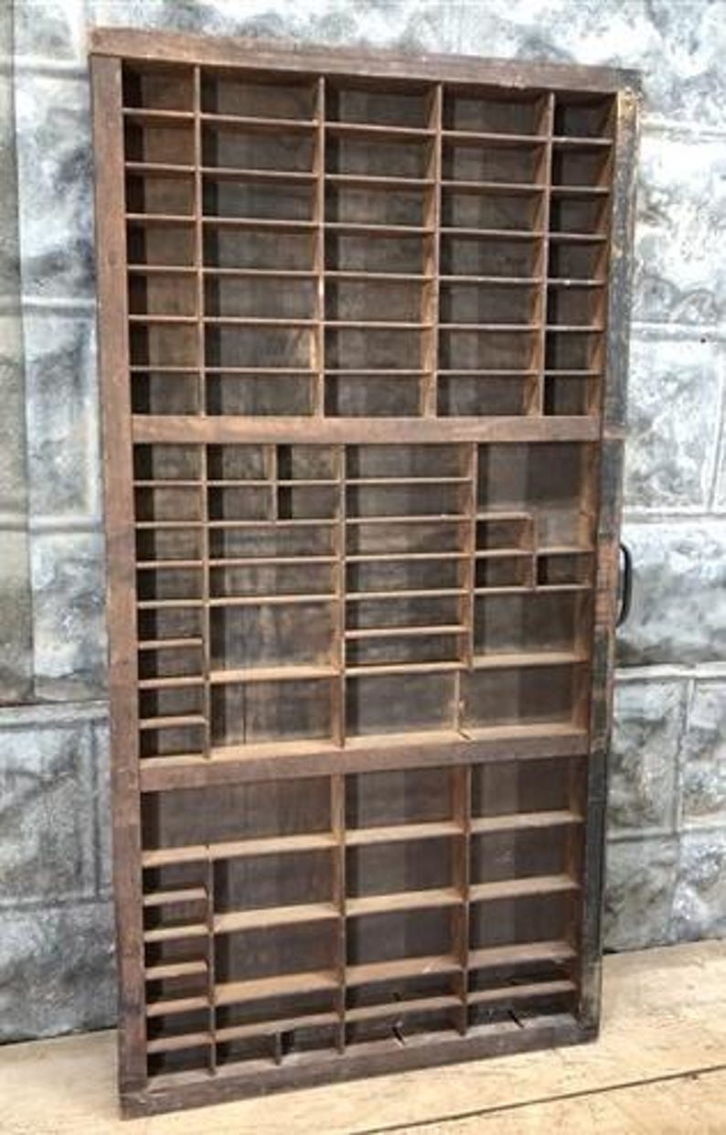 Printer Drawer Wood Block Typeset Tray, Letterpress Thimble Shell ...