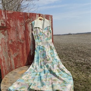 Vintage Evening Dress, Mother of the Bride Dress, Size 10 Floral Formal Dress, Cocktail Dress, Vintage Long Evening Gown