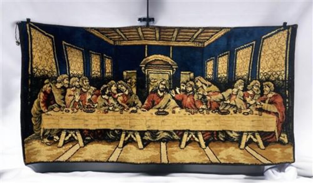 Leonardo da Vinci - The Last Supper Quilt Panel Antique