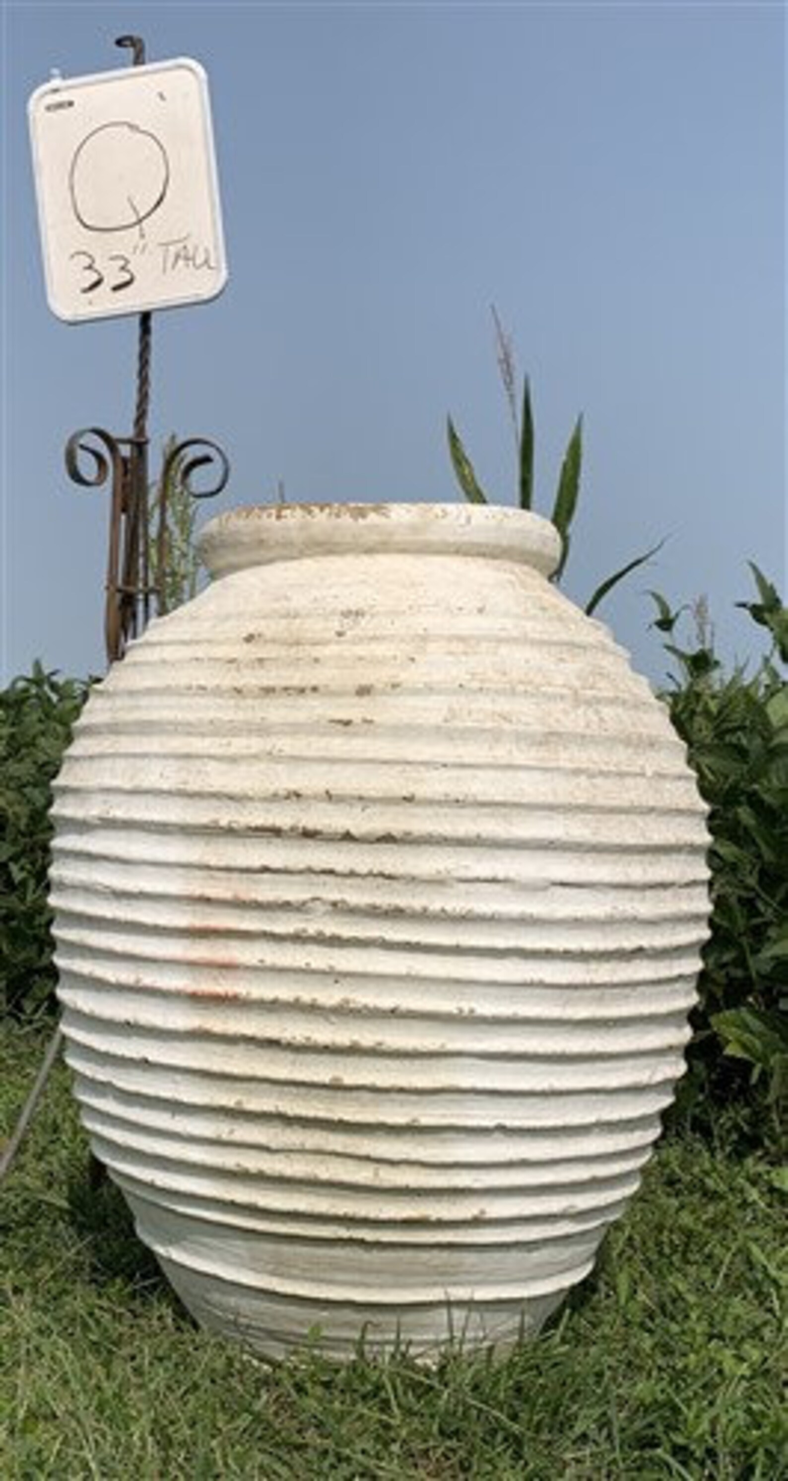 Ribbed Olive Jar from Greece Greek Pottery Planter Vintage Etsy