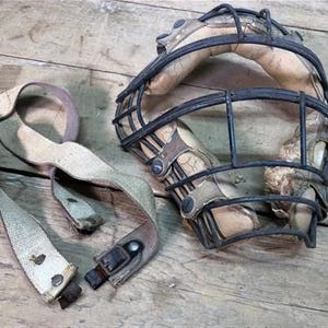 Catchers Face Mask Guard, Vintage Protective Baseball Sports Safety Gear, Vintage Catchers Helmet Baseball Helmet Catchers Mask, Sports Deco