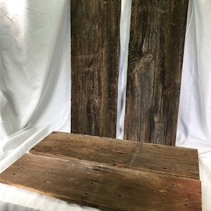 4 Barn Wood Reclaimed Planks, Wall Siding Boards, Lumber Floating Shelf A11,  Wall Paneling, Reclaimed Wood Accent Wall, Farmhouse Decor