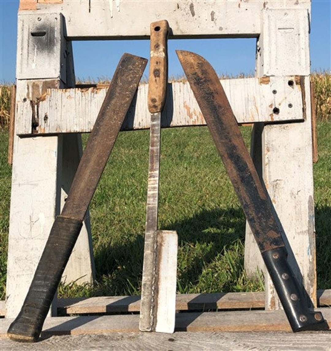 3 Machete Corn Knives Amish Hay Scythe Knife Blades Etsy