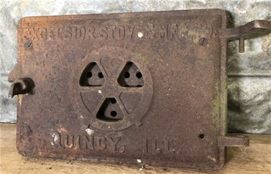 Excelsior Stove Mfg Quincy IL Cast Iron Door Only, Vintage Woodstove