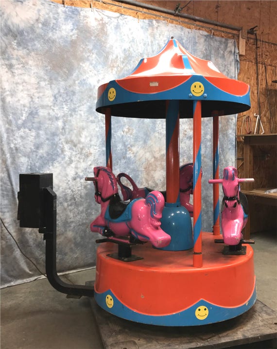 Coin Operated Carousel Horse Kiddie Ride Amusement Arcade Etsy